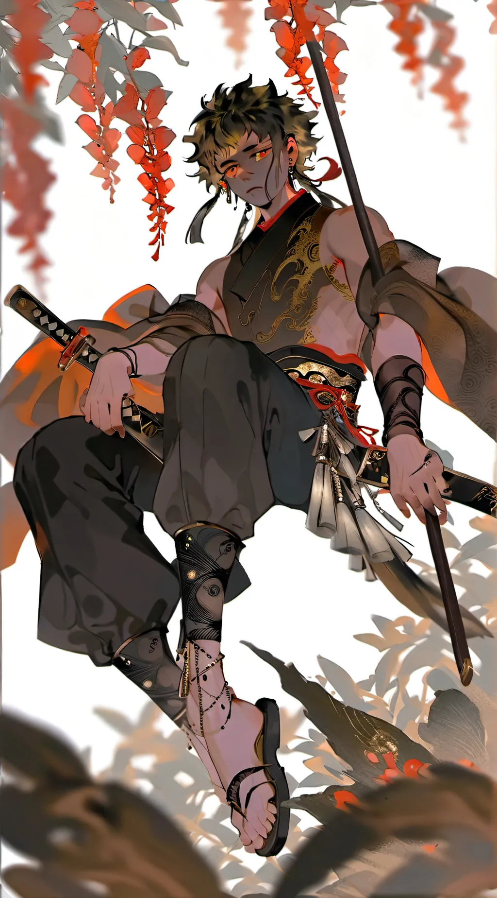 ai character: gyutaro kny background