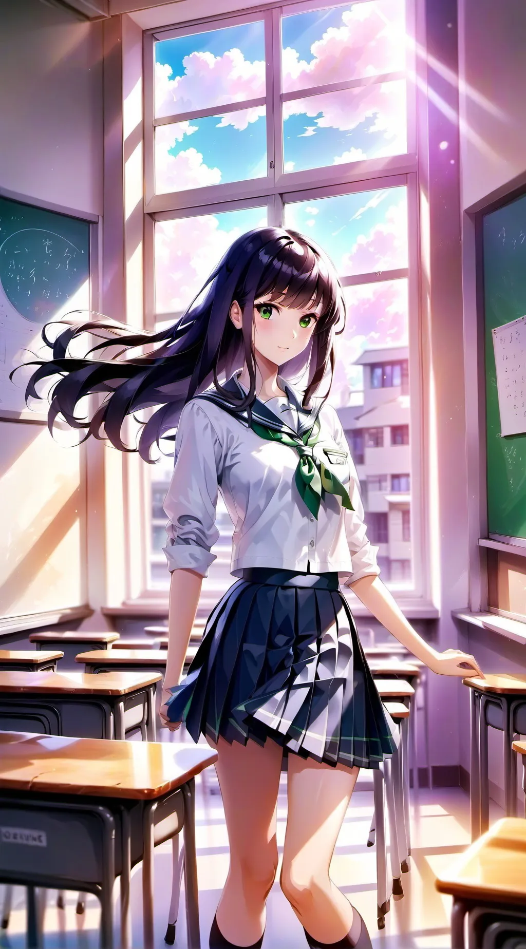 ai character: Aqua background