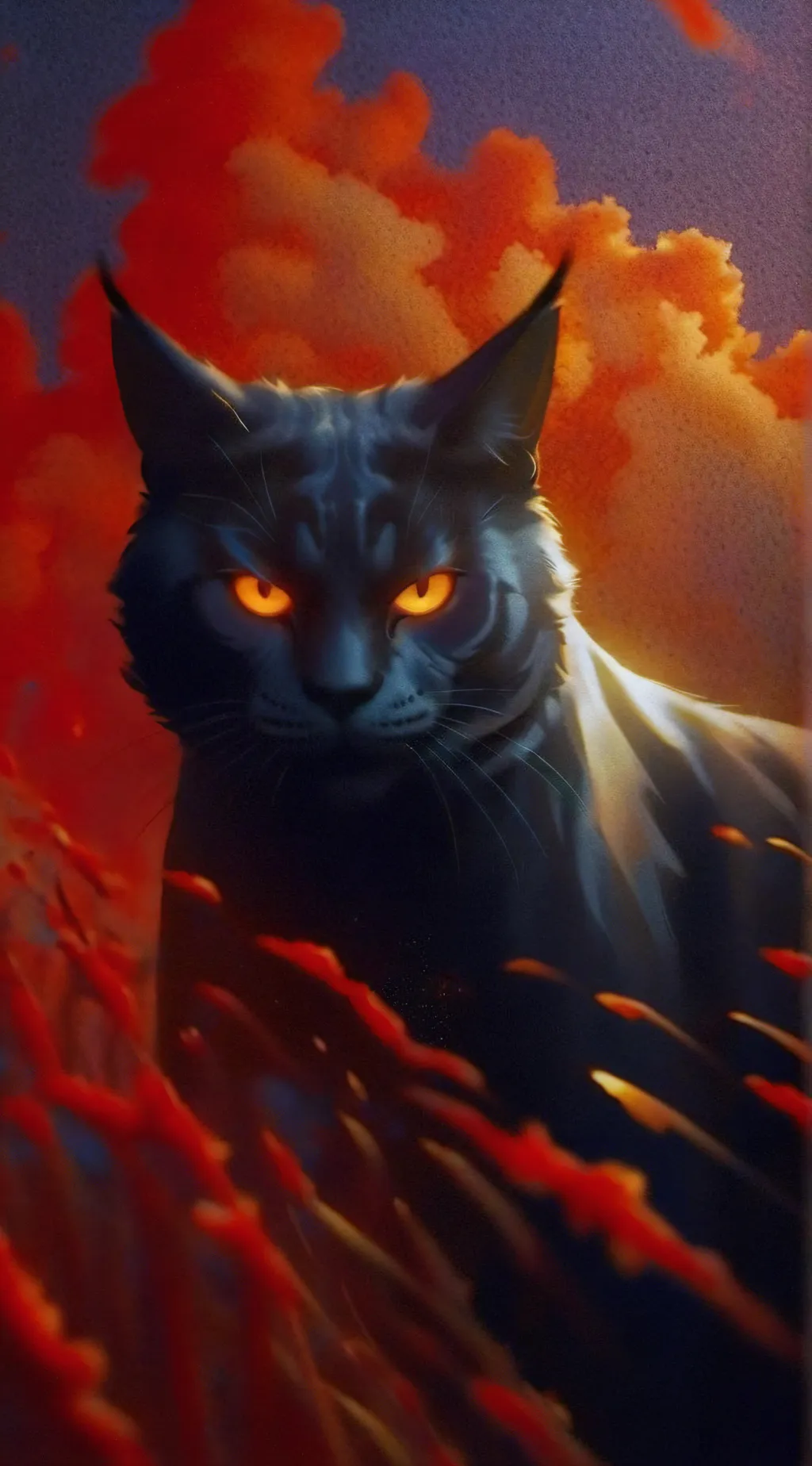 ai character: devil cat background