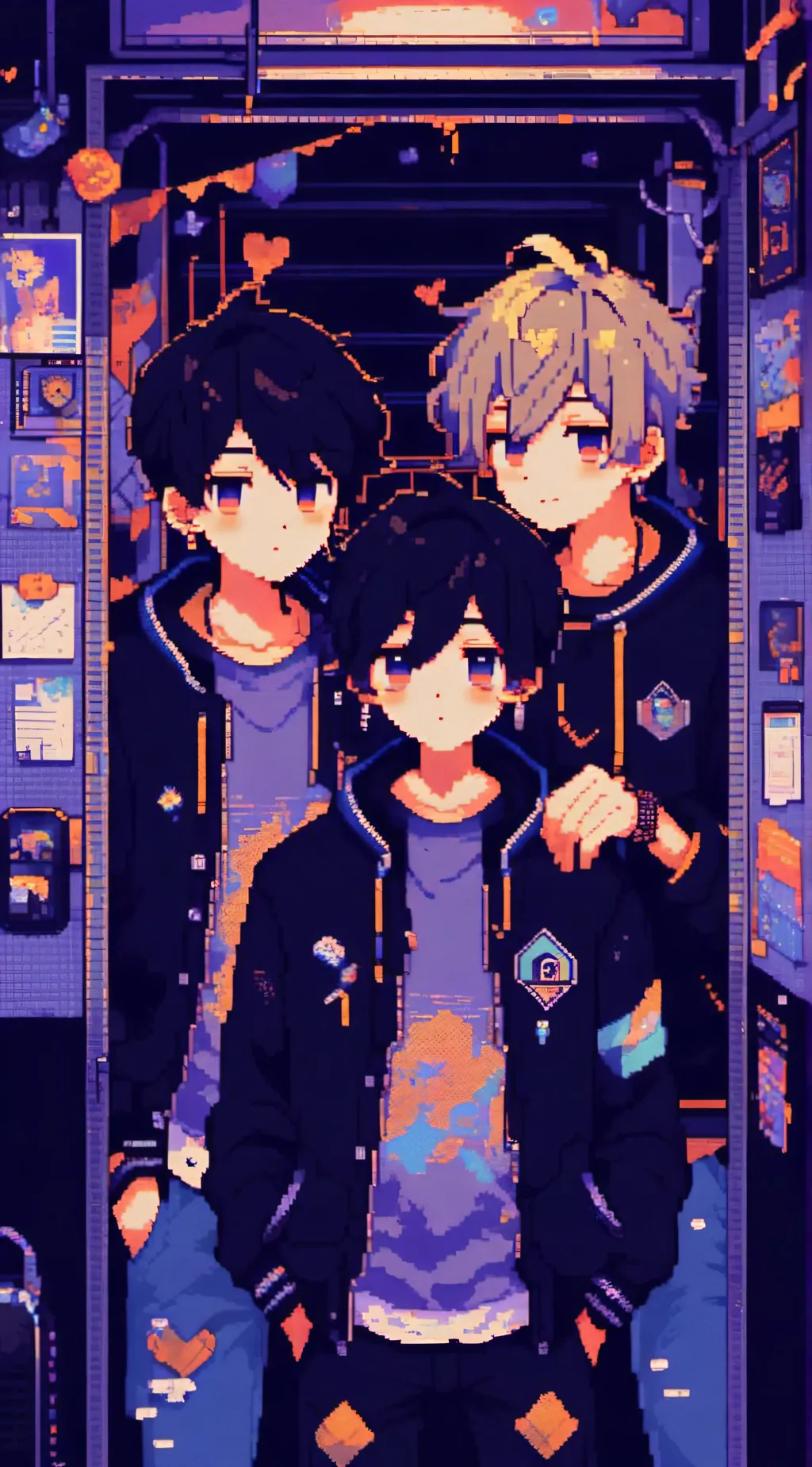 ai character: Lex and michael  background