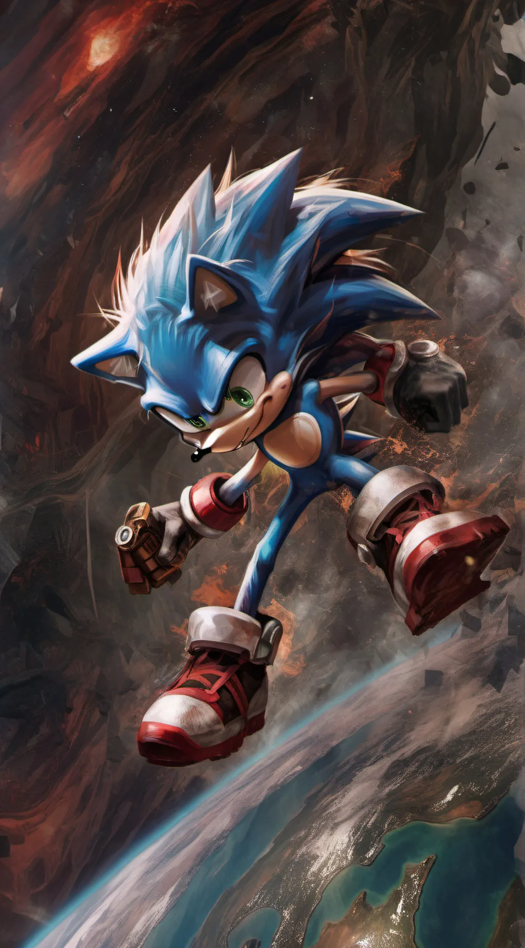 ai character: SC in space :D background