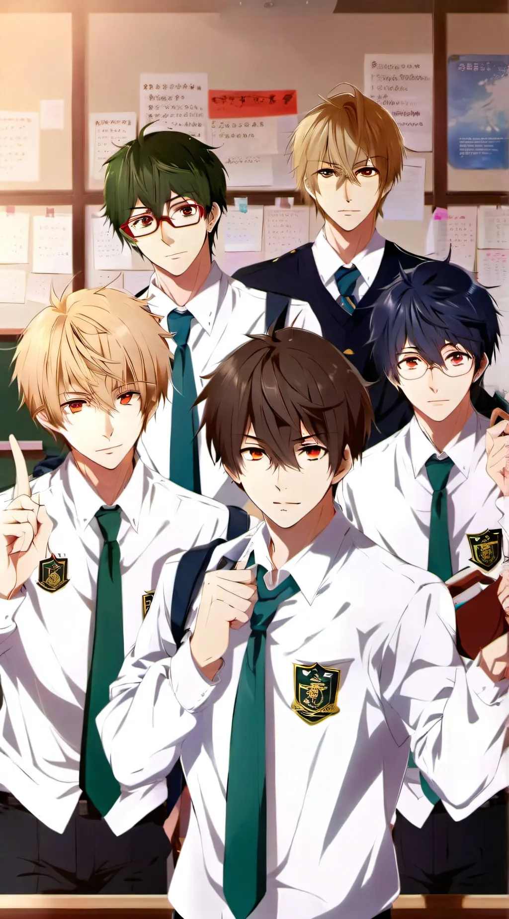 ai character: School Boys background