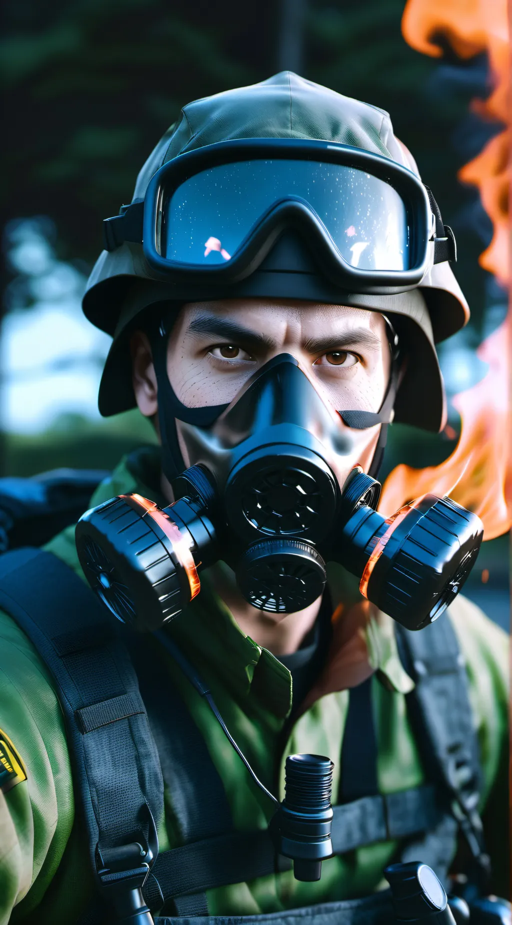 ai character: pyromaniac  background