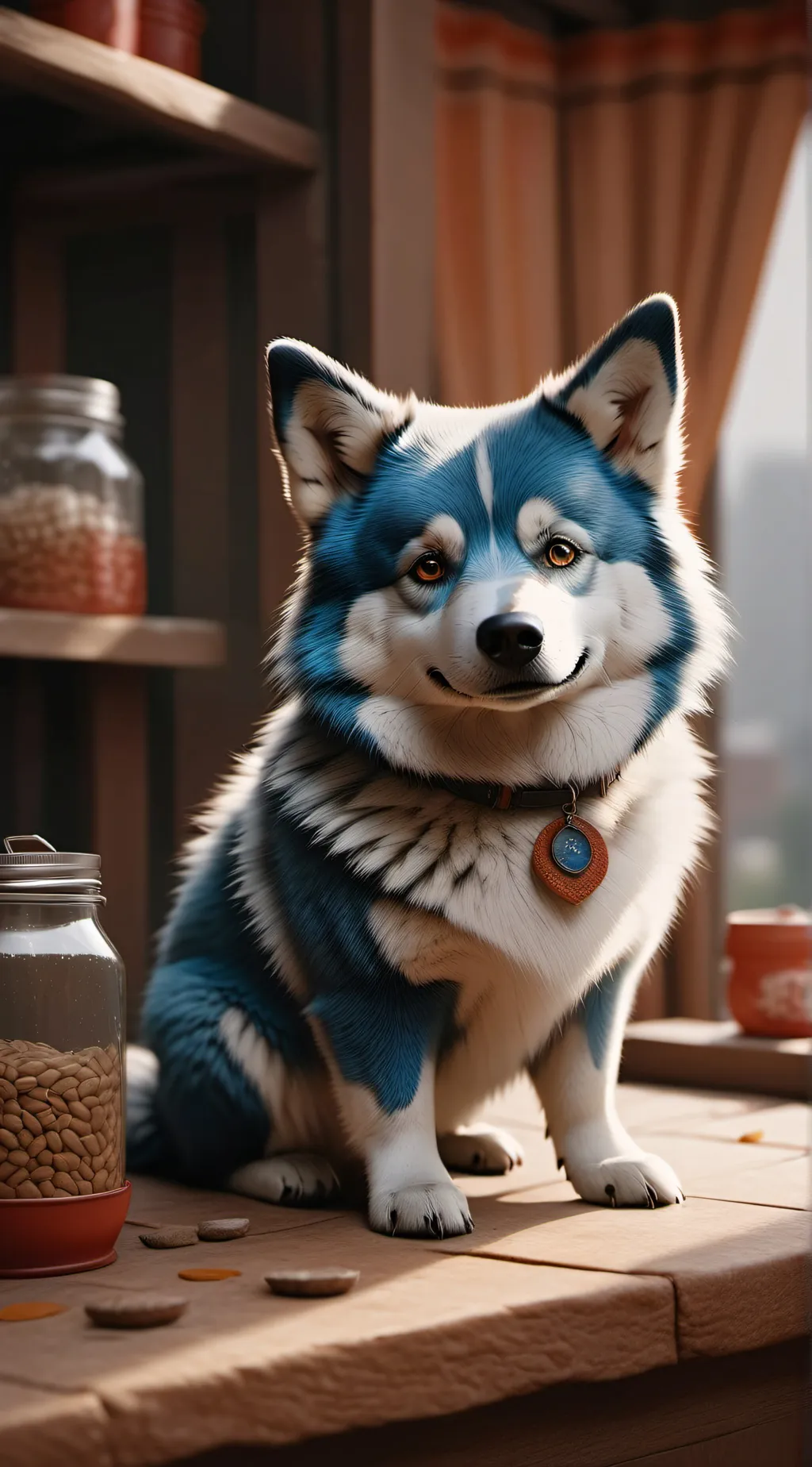 ai character: Bluey background