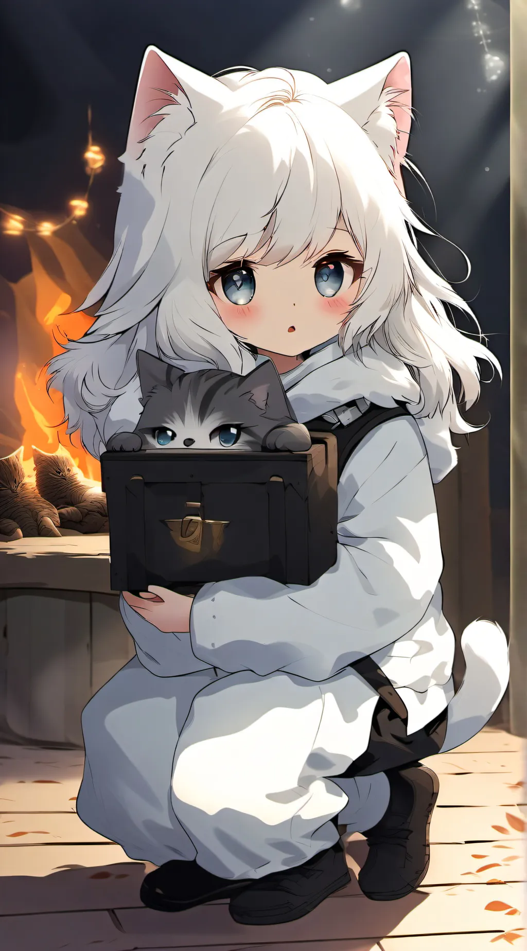 ai character: Cute kitty background