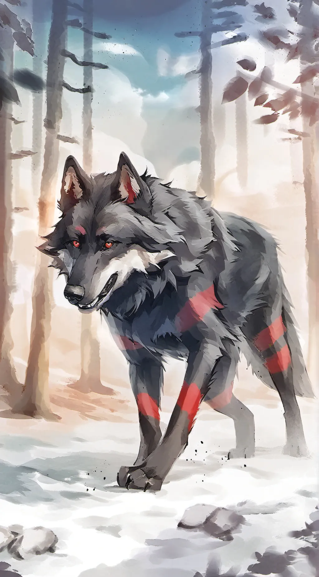 ai character: Alpha Wolf background