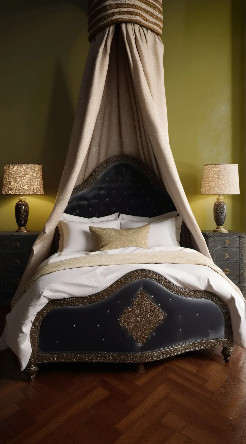 ai character: Bed background