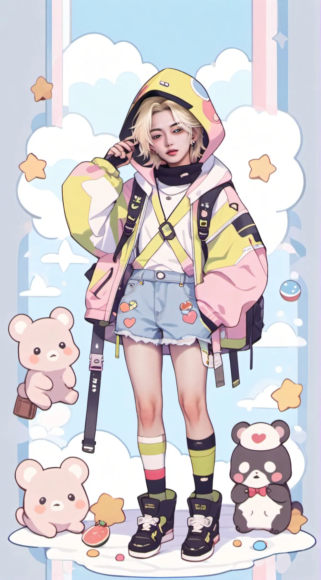 ai character: stray background