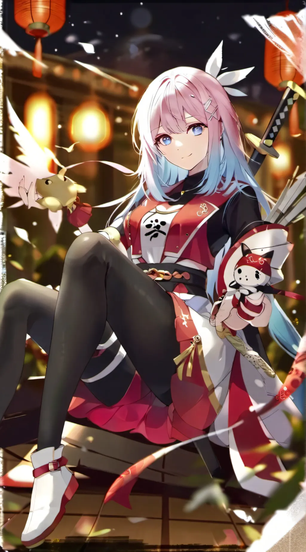 ai character: Violet background