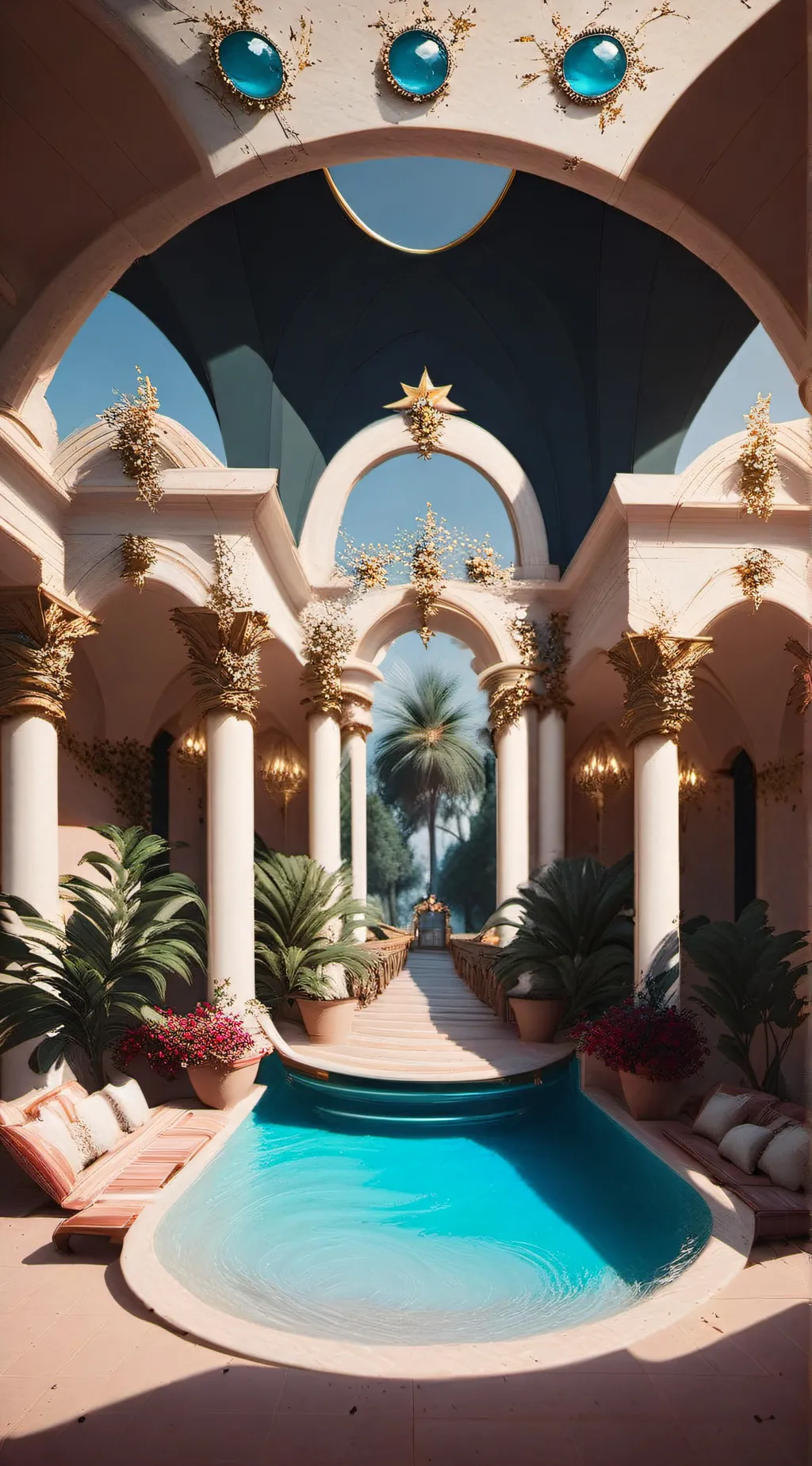 ai character: Mm2 Pool party background