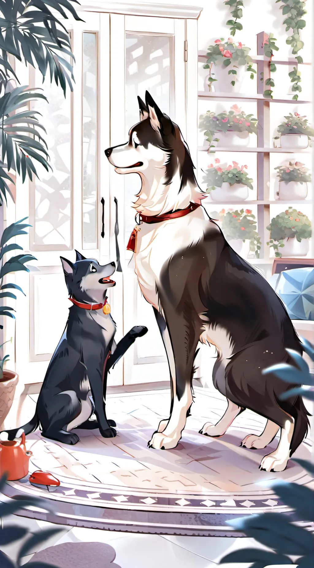 ai character: Smiling critters  background