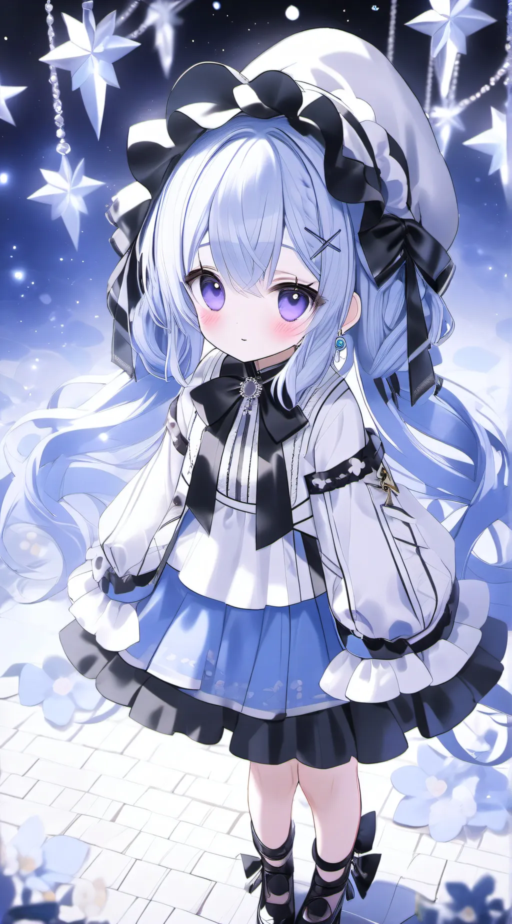 ai character: shiny background