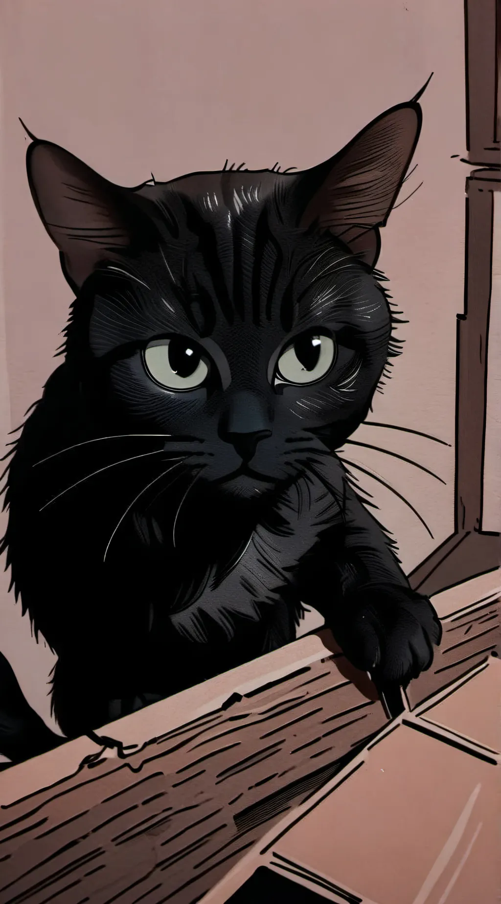 ai character: singging cat background