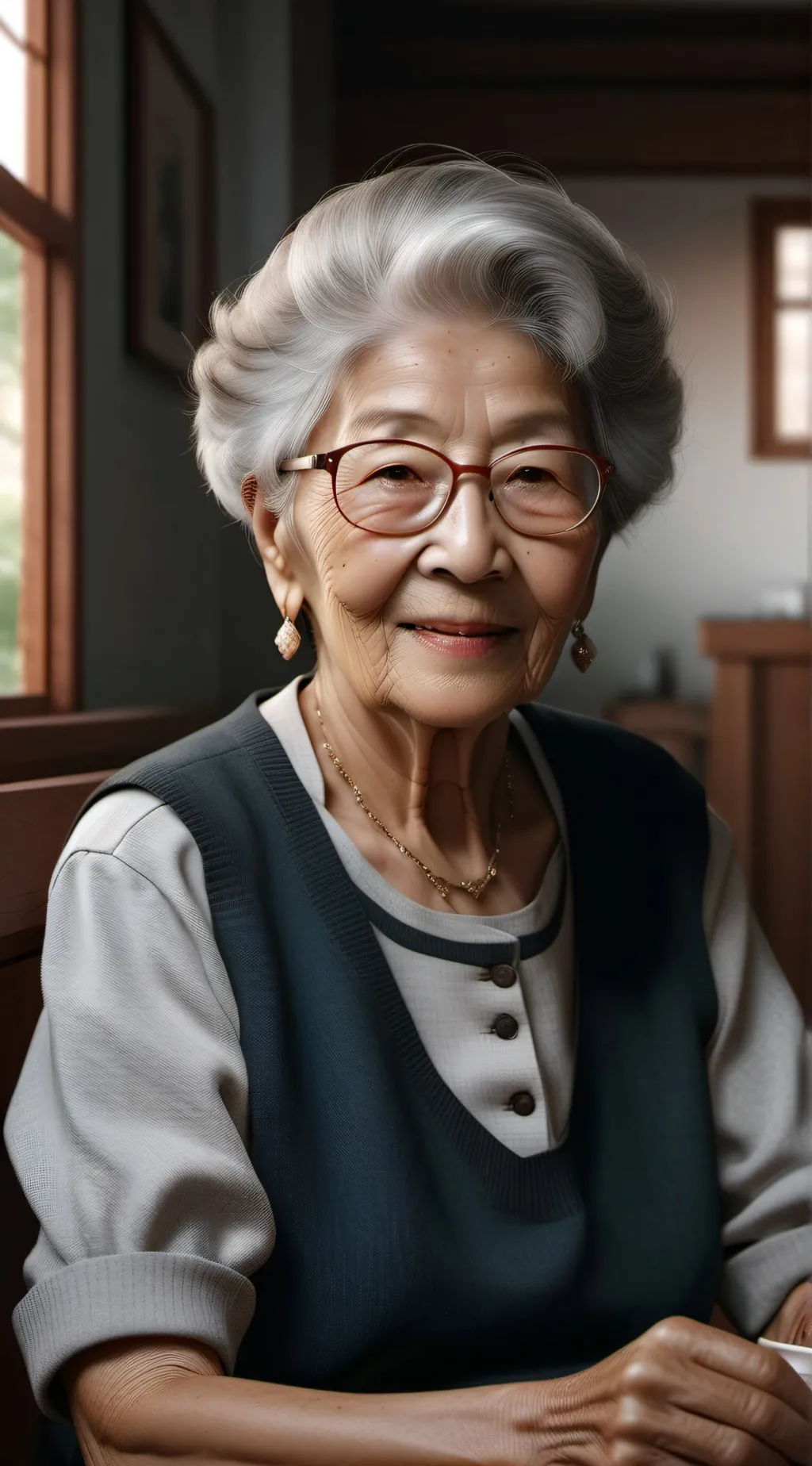 ai character: Grandma  background