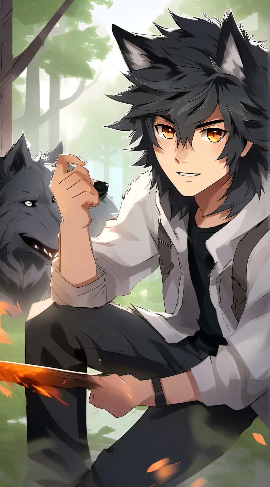 ai character: Aaron  background