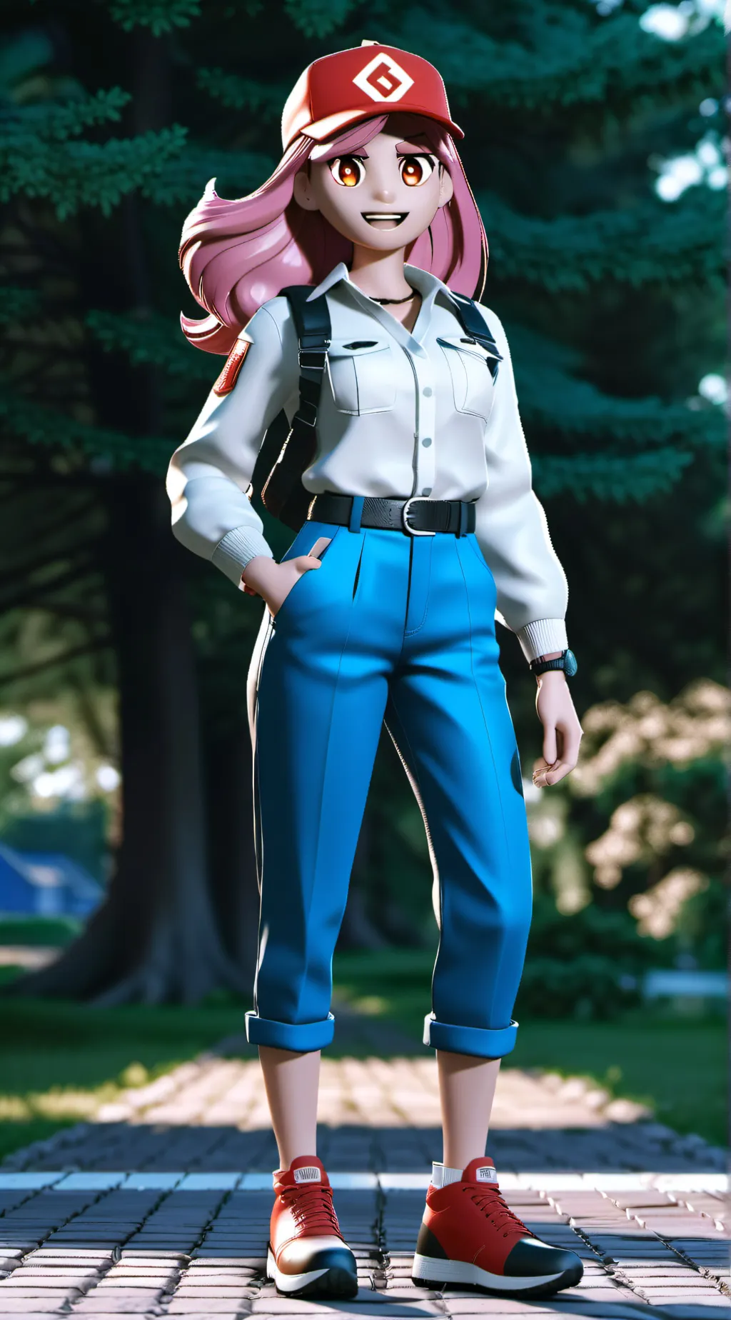 ai character: princess bubblegum background