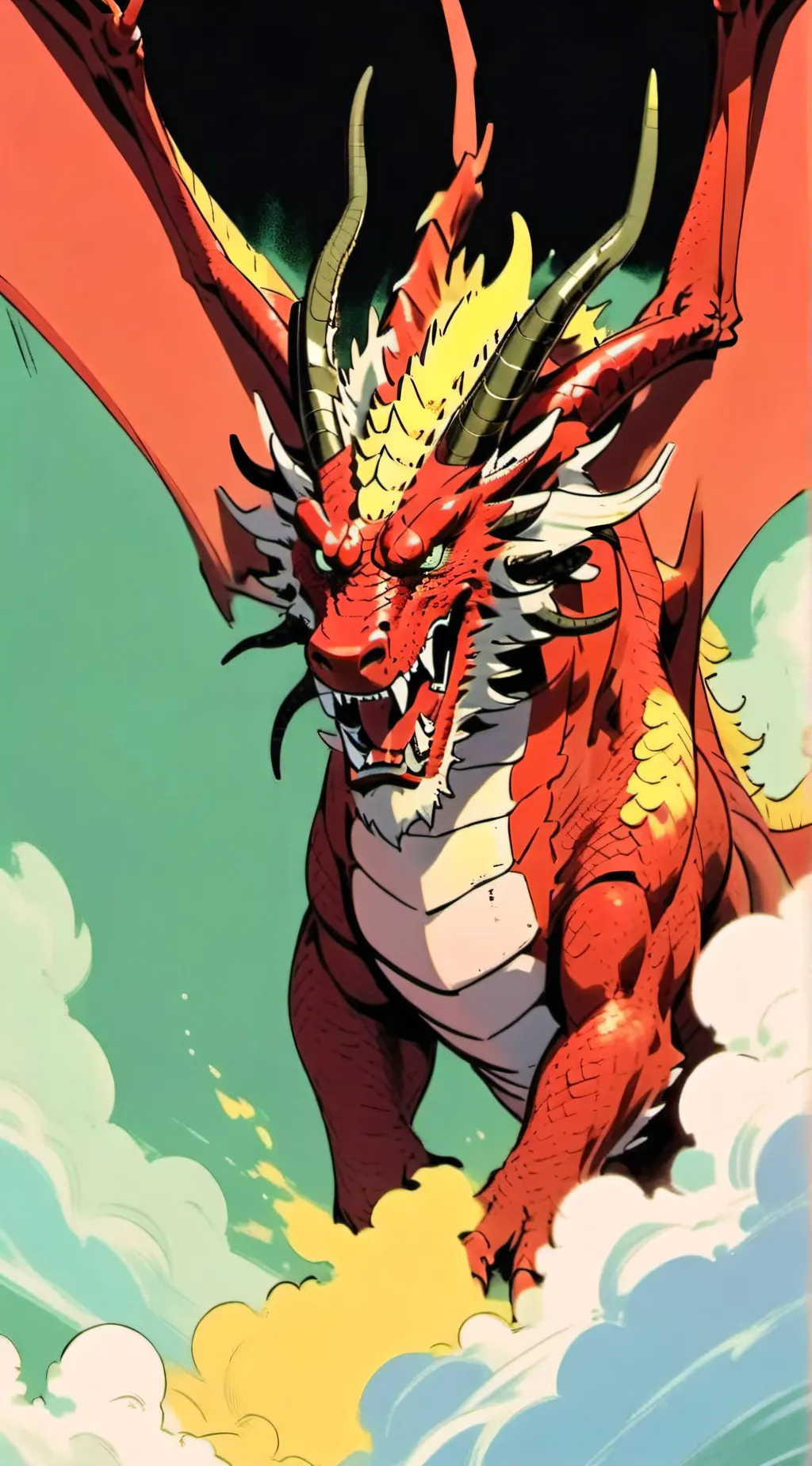 ai character: red (ud) background