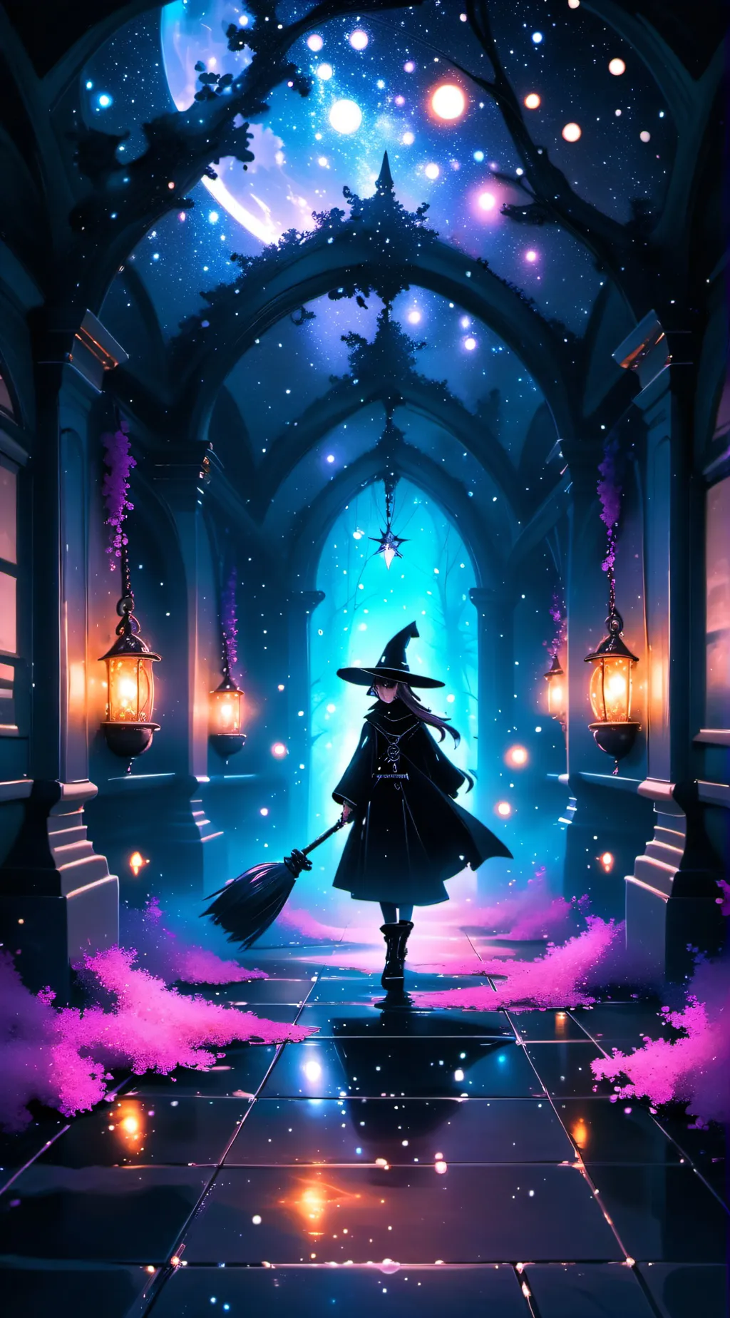 ai character: Witch academy background