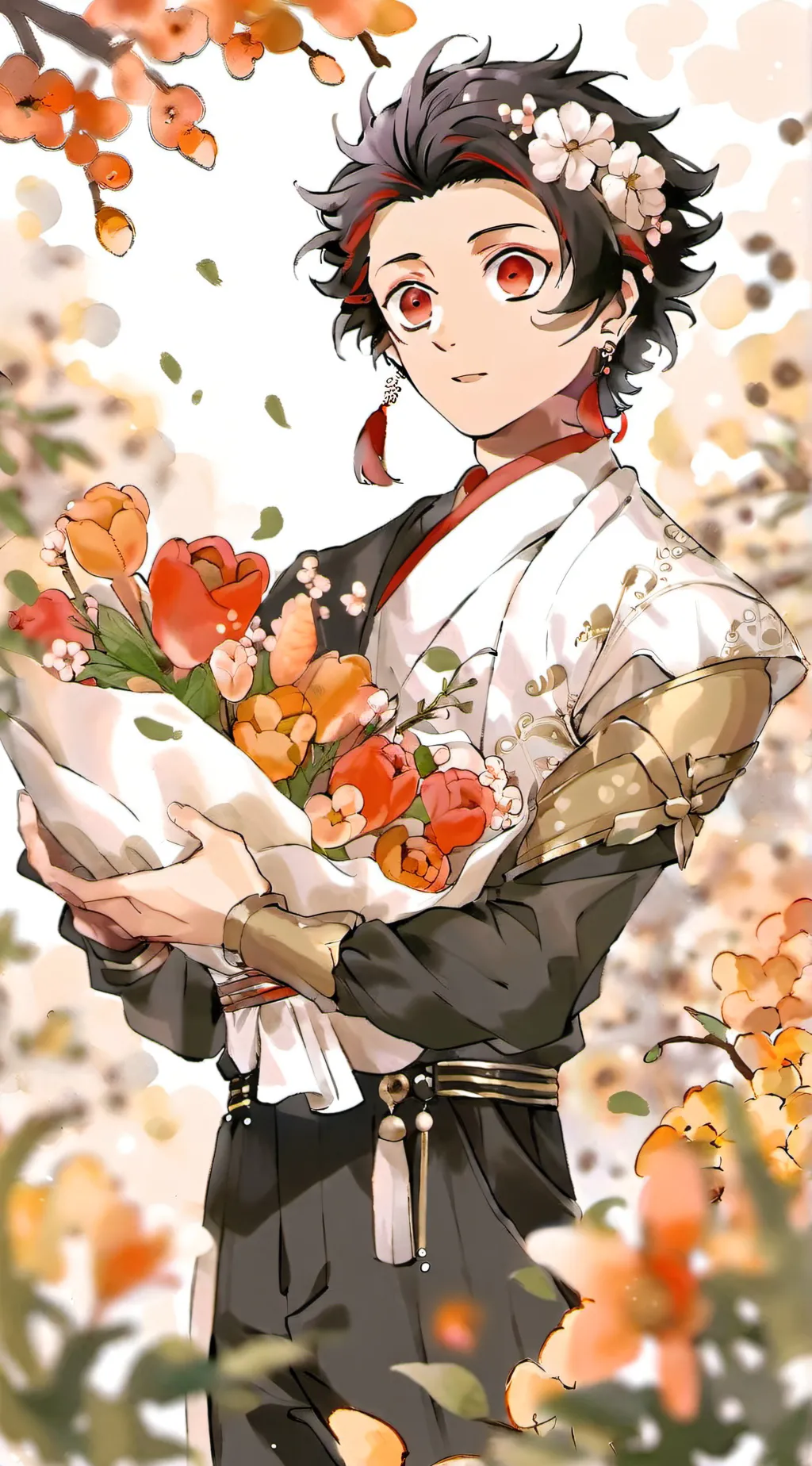 ai character: kamado tanjiro  background