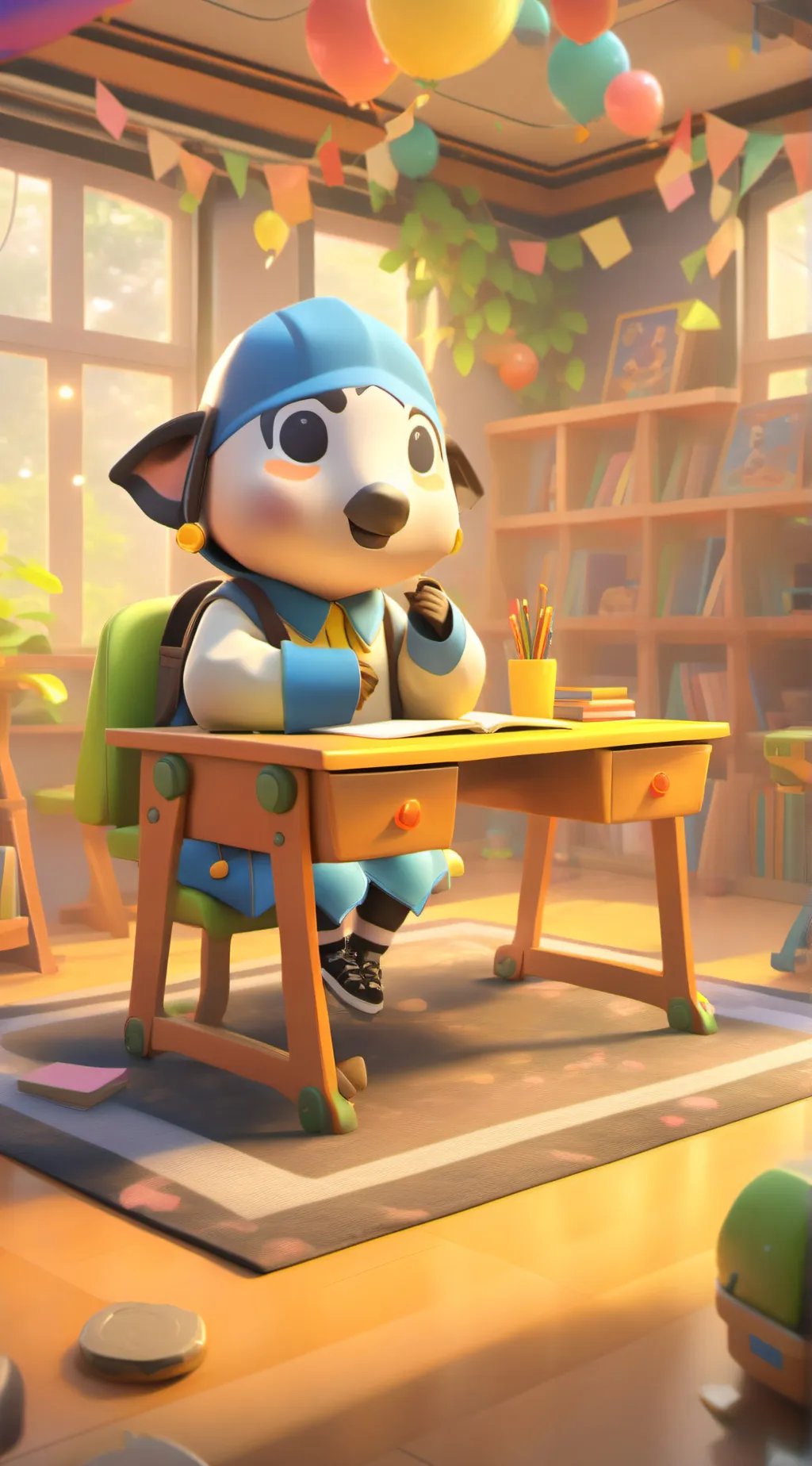 ai character: Shoulder boulder background