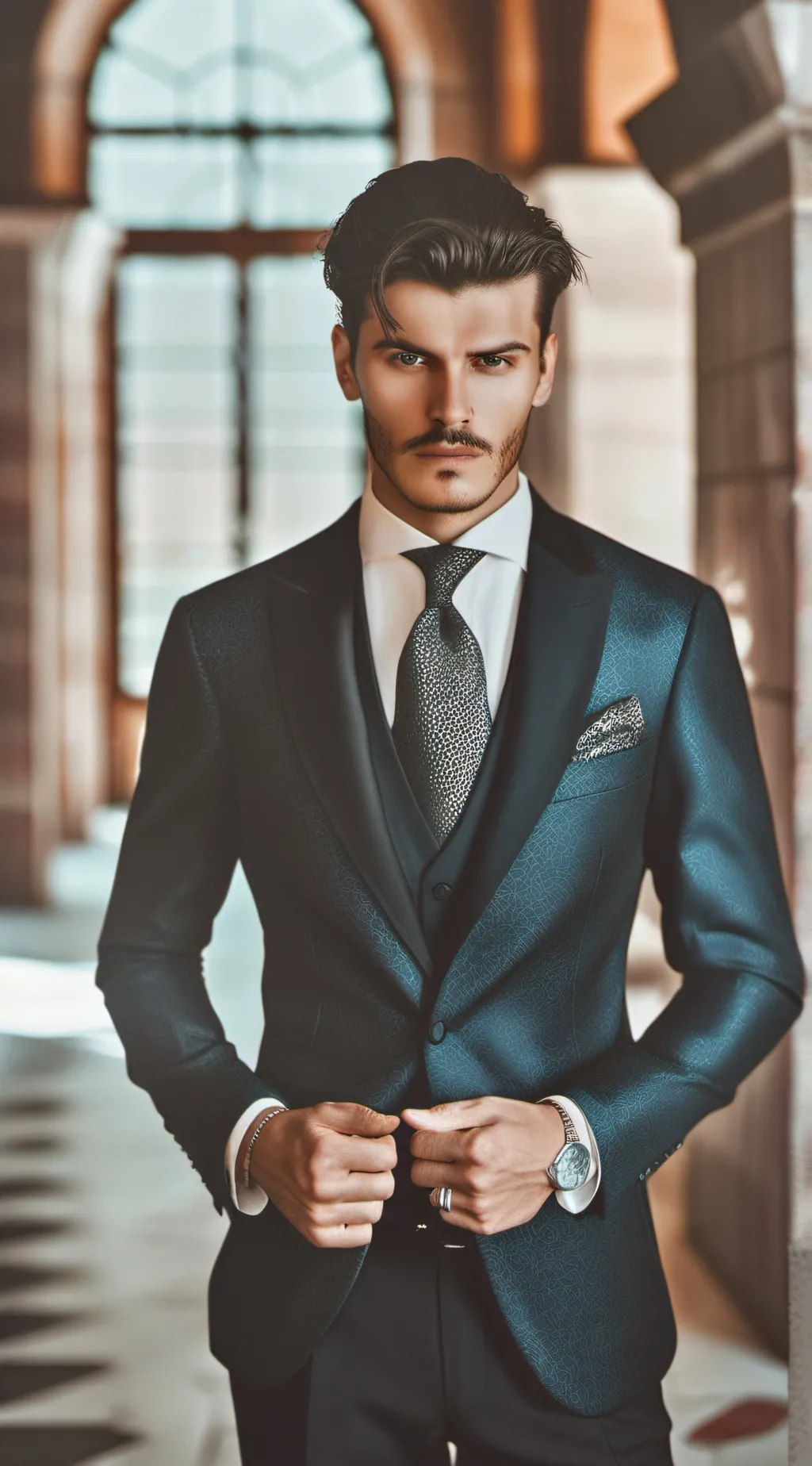 ai character: Alax Larsen  background