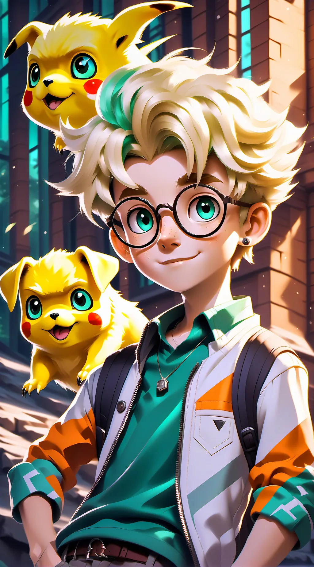 ai character: Zane to the school background