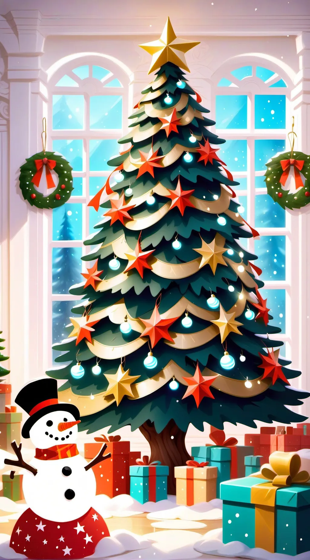 ai character: Christmas doom guy background