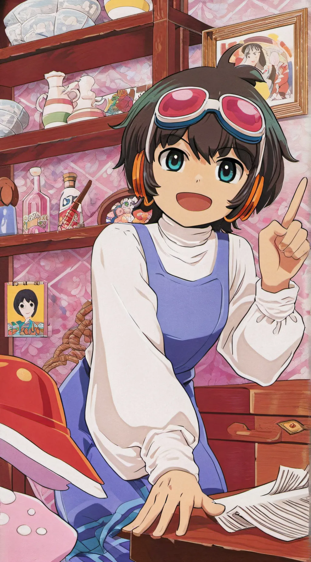 ai character: Moon background