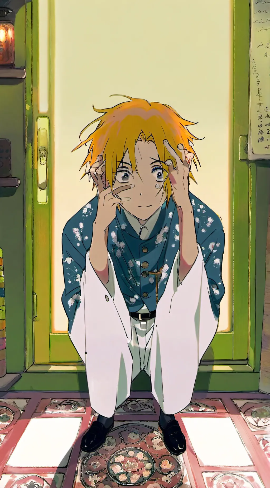 ai character: Denki Kaminari background