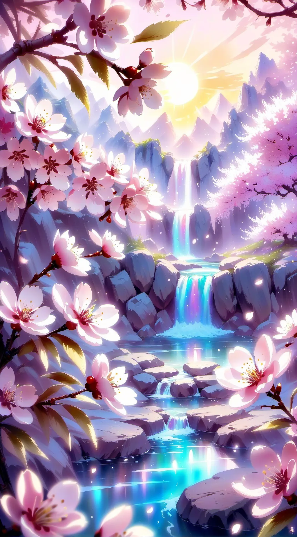 ai character: The magical garden background