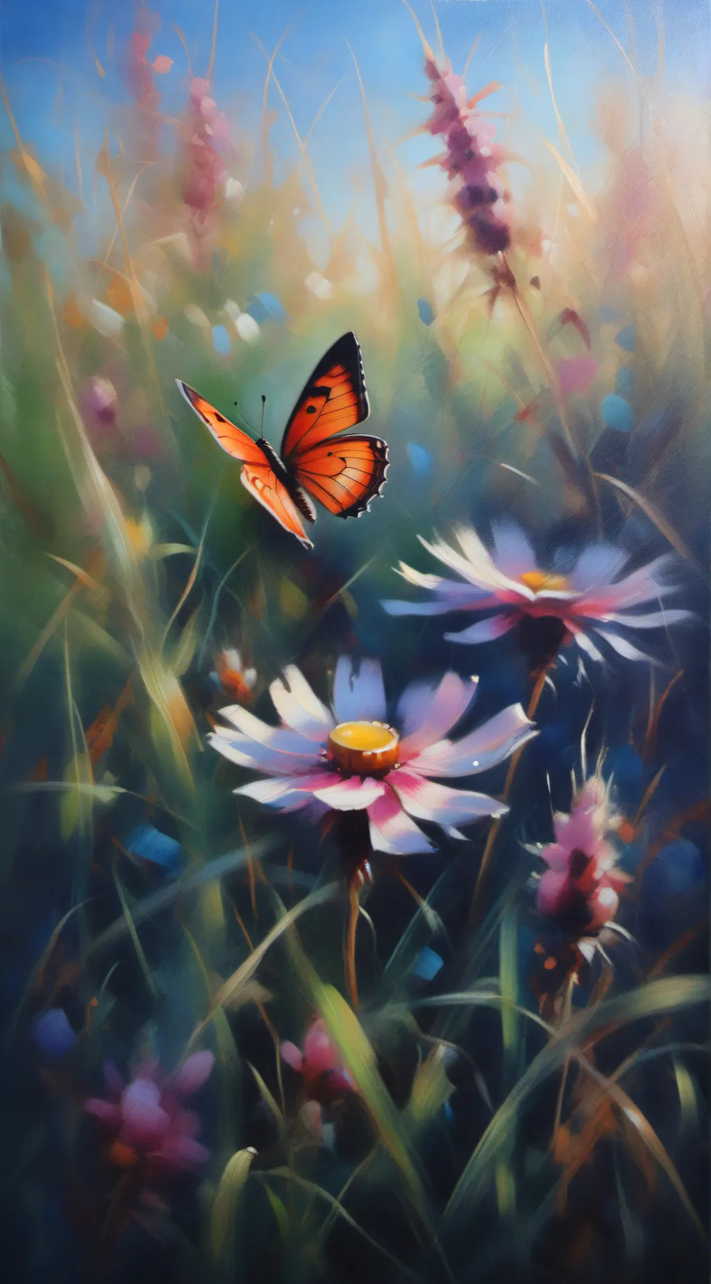 ai character: touch grass background