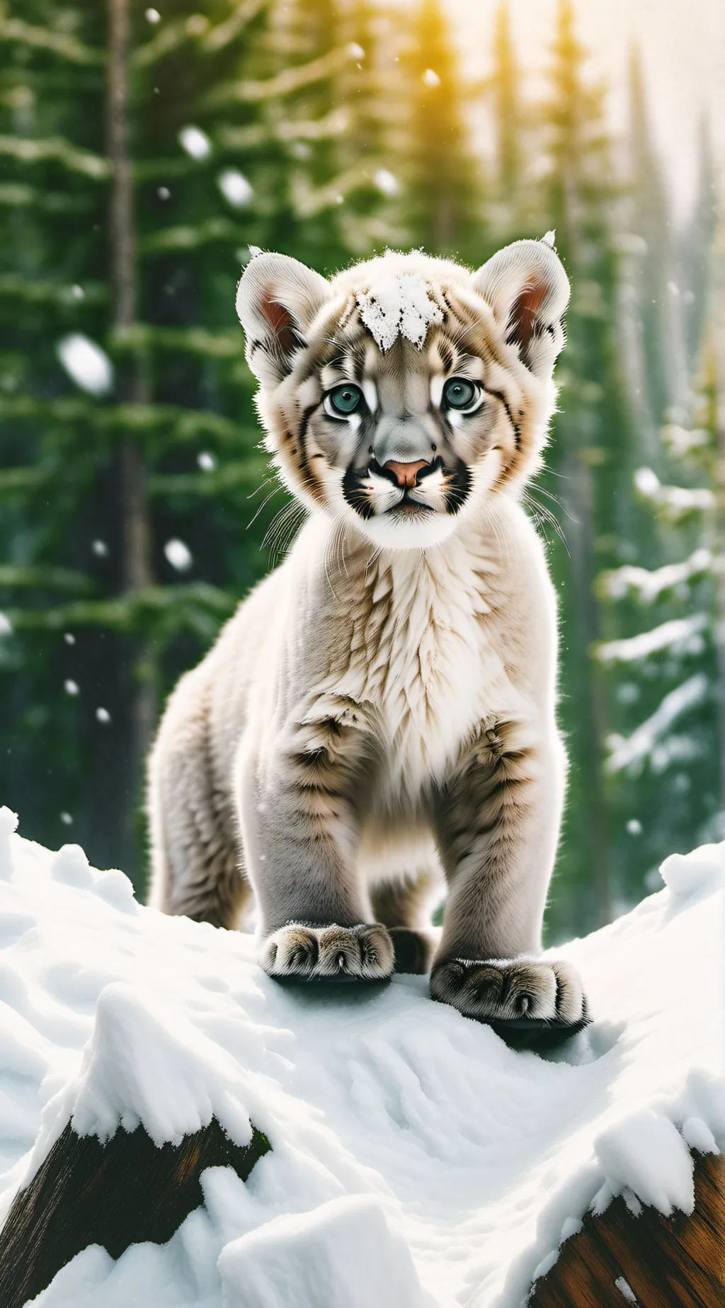 ai character: baby puma background