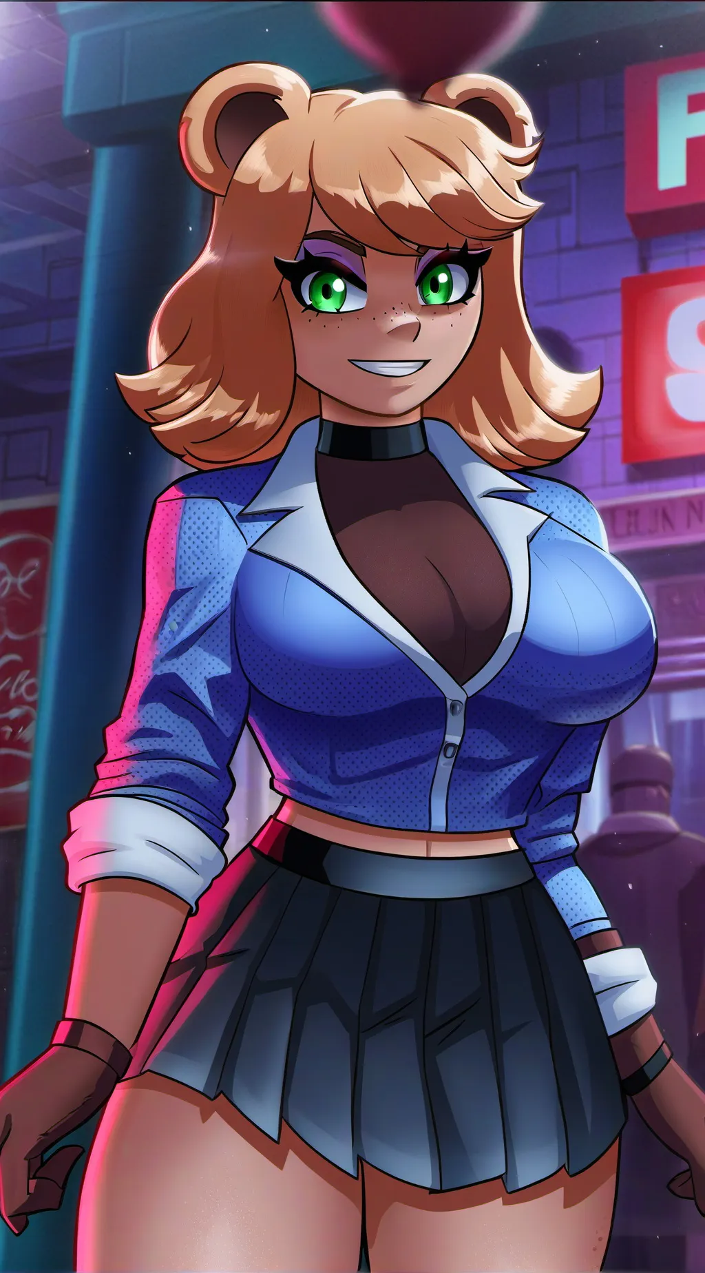 ai character: Freddy fazbear background