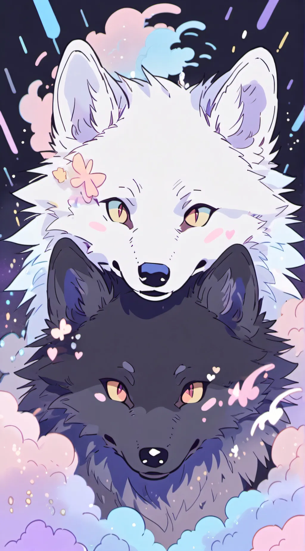 ai character: Snowy and shadow background