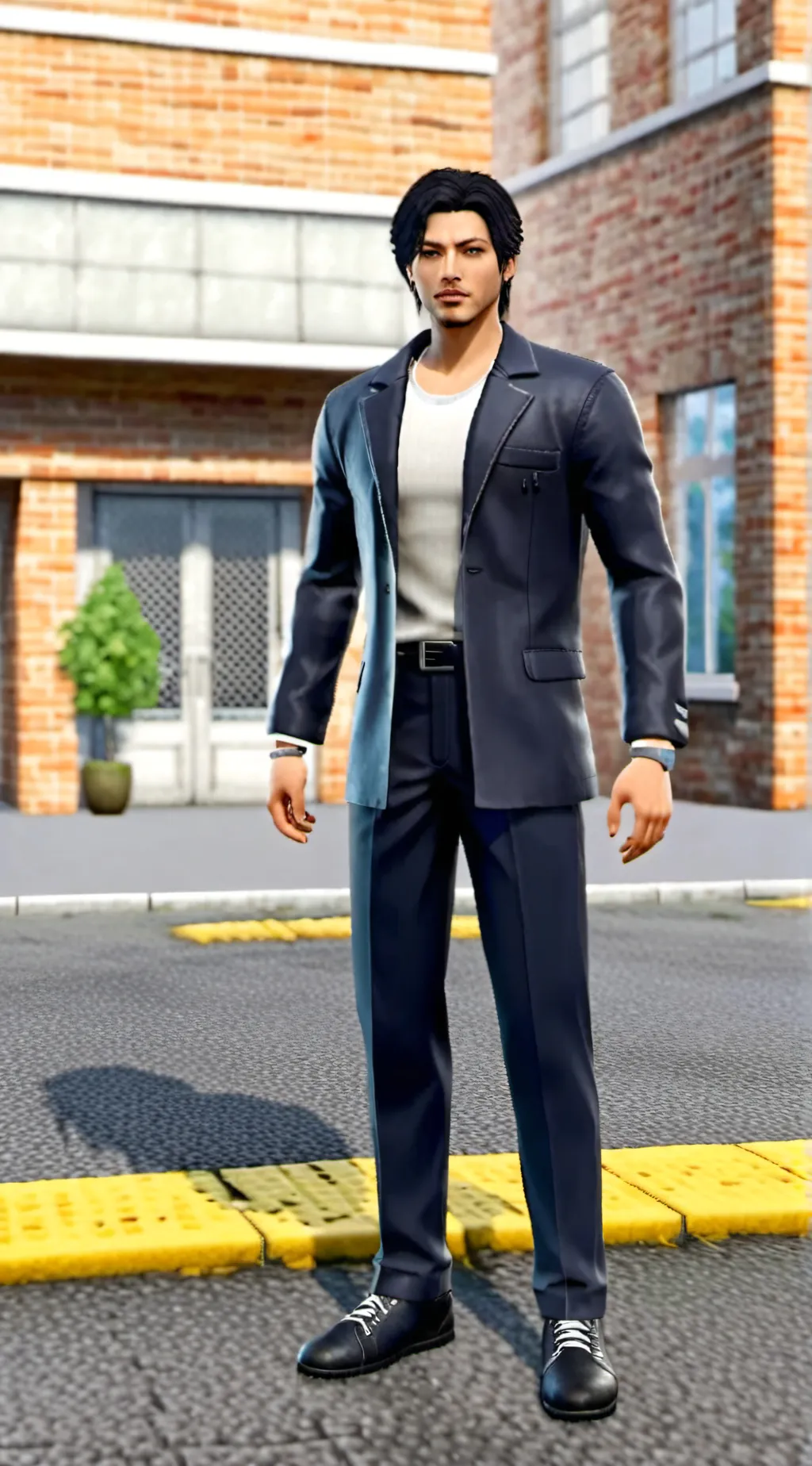 ai character: Gun man background