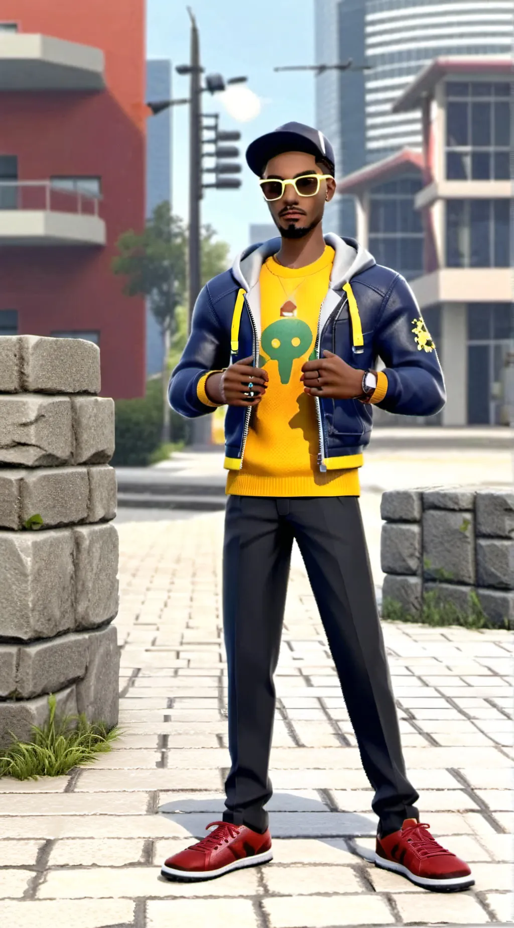 ai character: boys school background