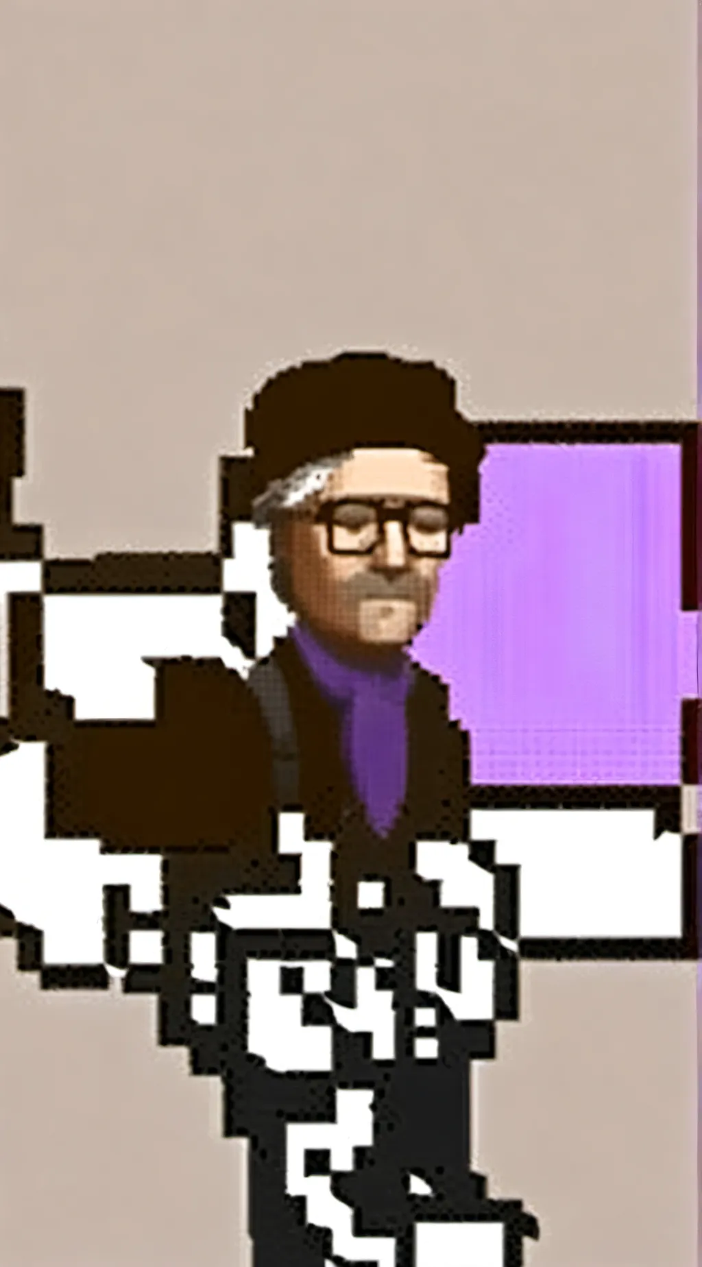 ai character: sad old git background