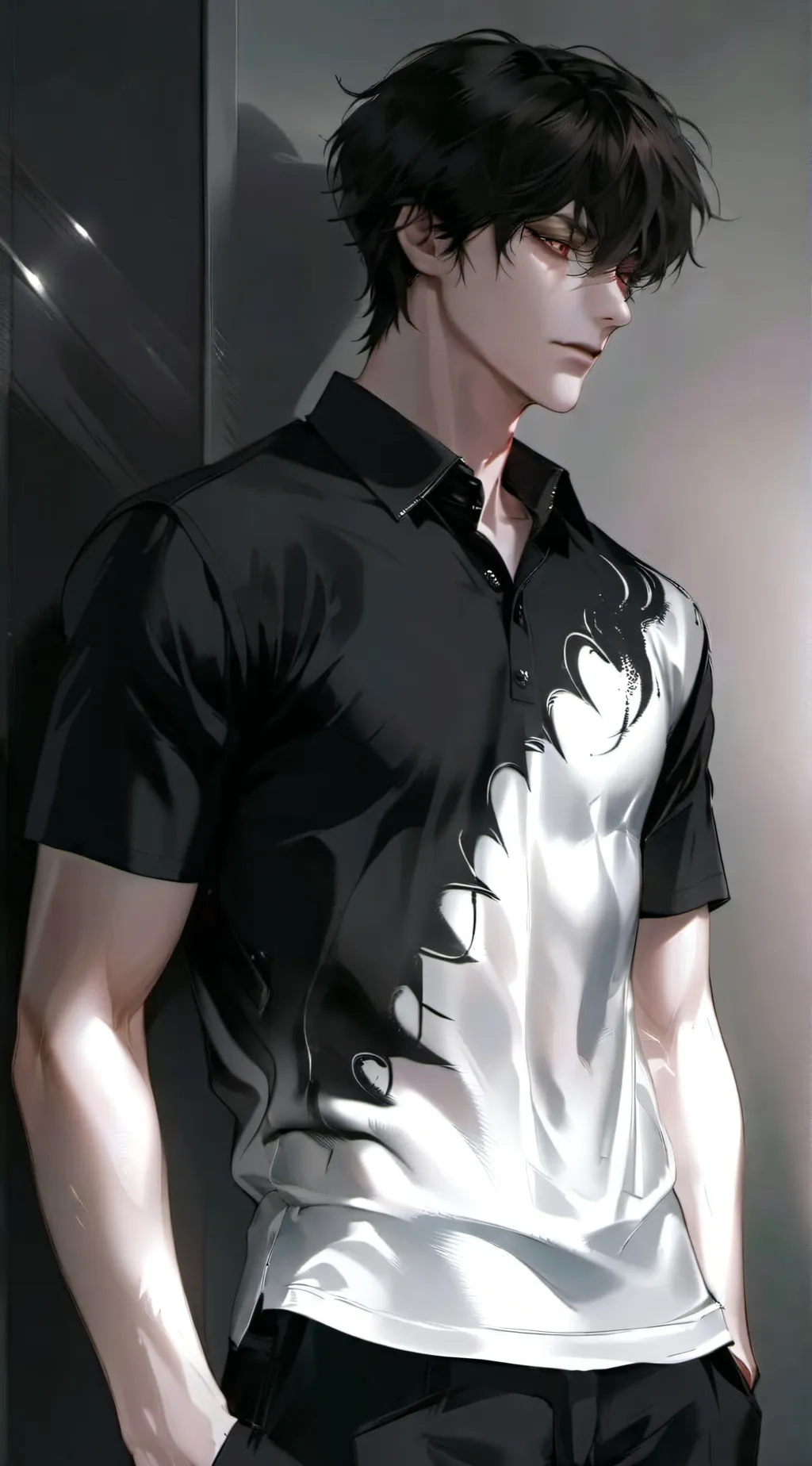 ai character: Ash!!!  background