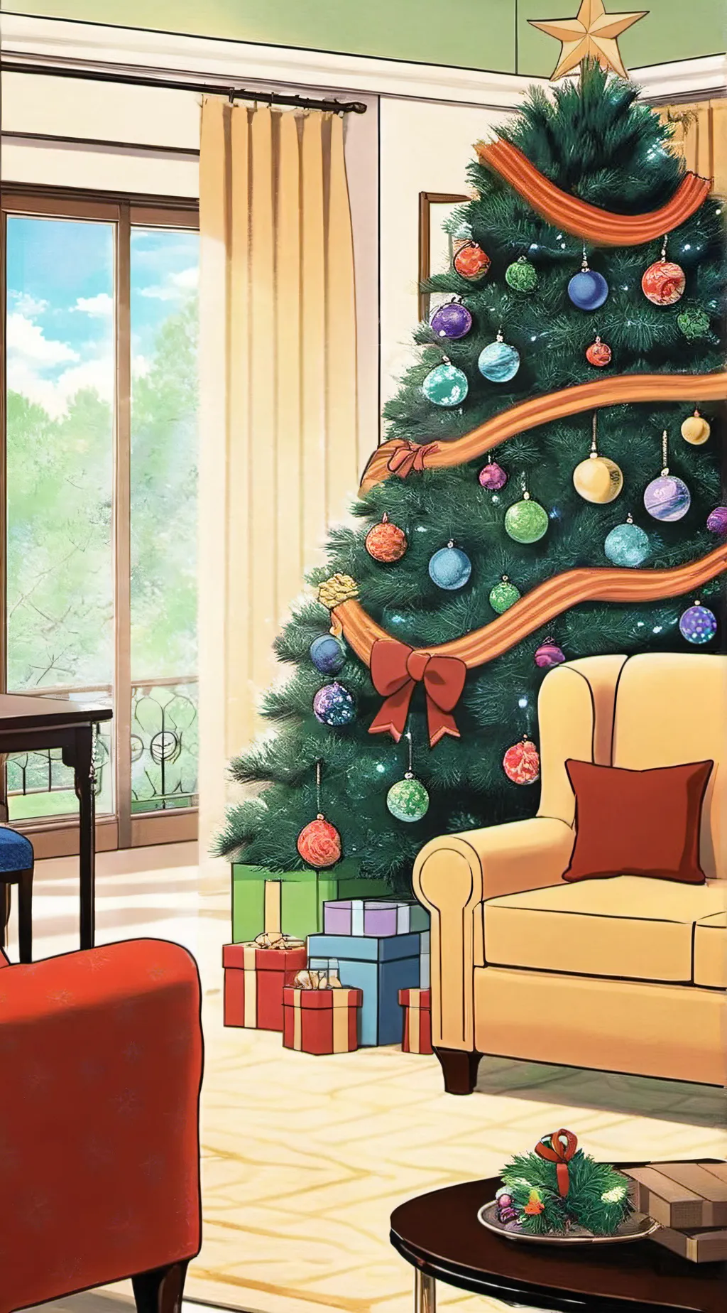 ai character: MHA christmas 🎄✨️ background