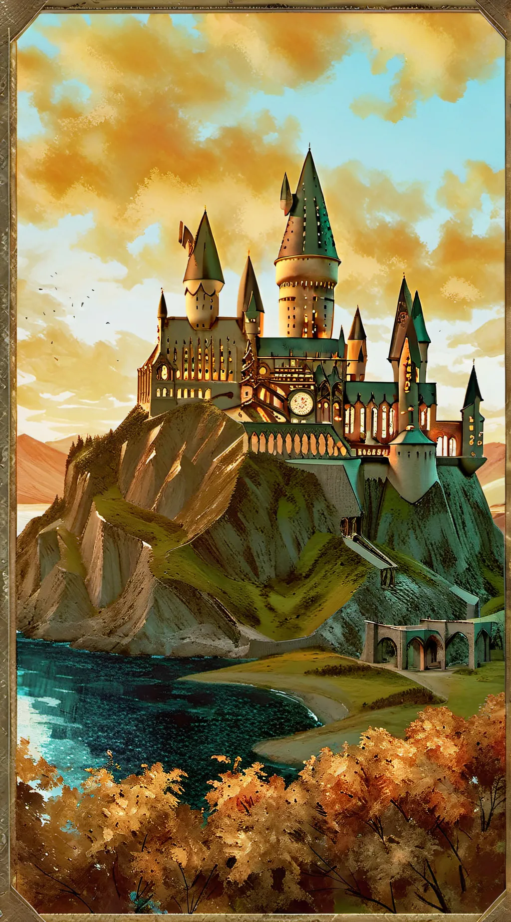 ai character: Slytherin room background