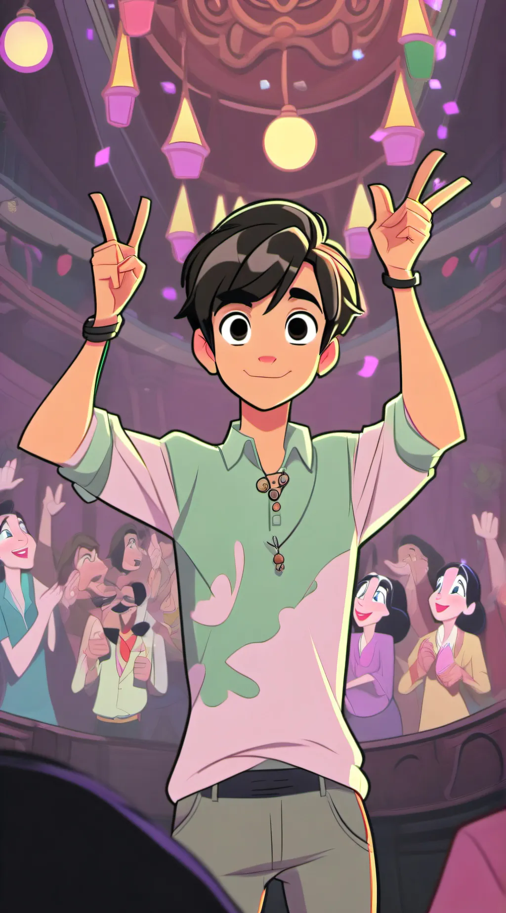 ai character: country humans  background