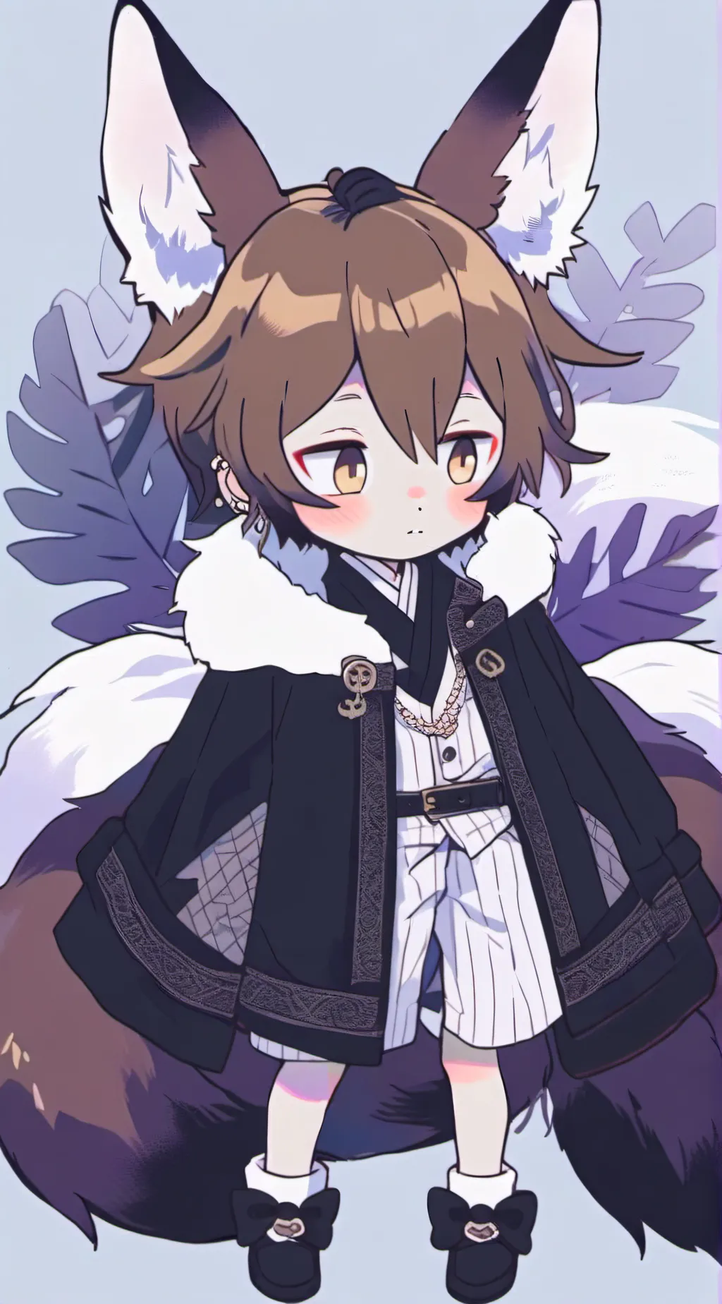 ai character: cute fox boy background