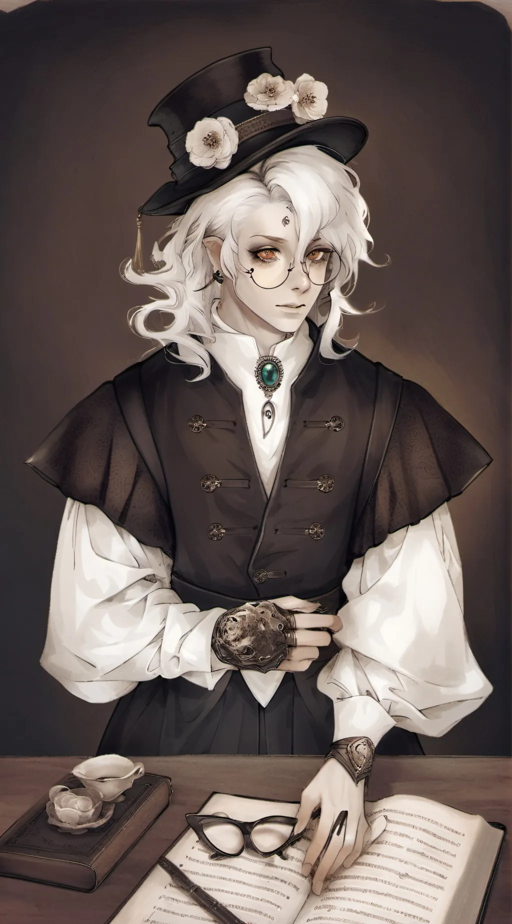 ai character: Owlchemist/Kicks background