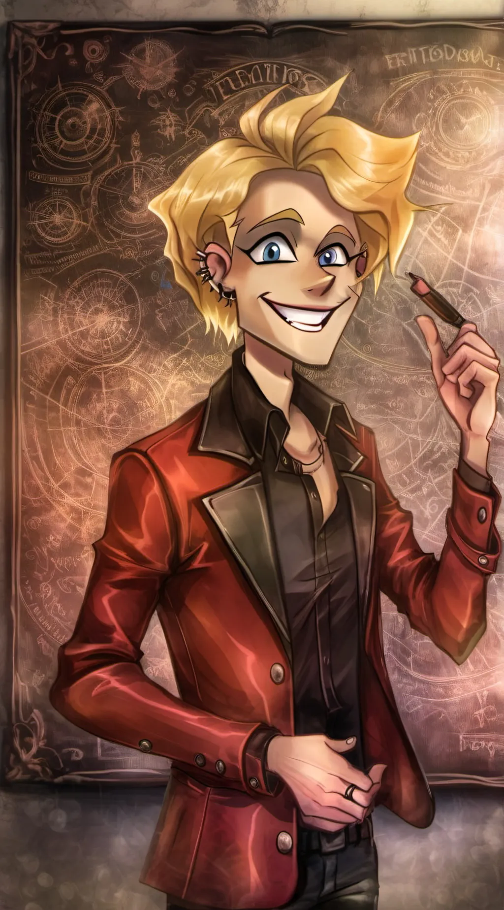 ai character: Glam background