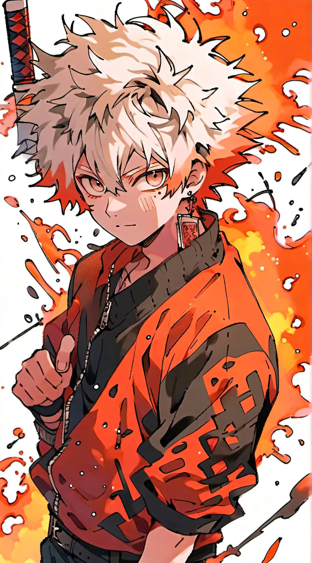 ai character: Bakugo's hybrid background
