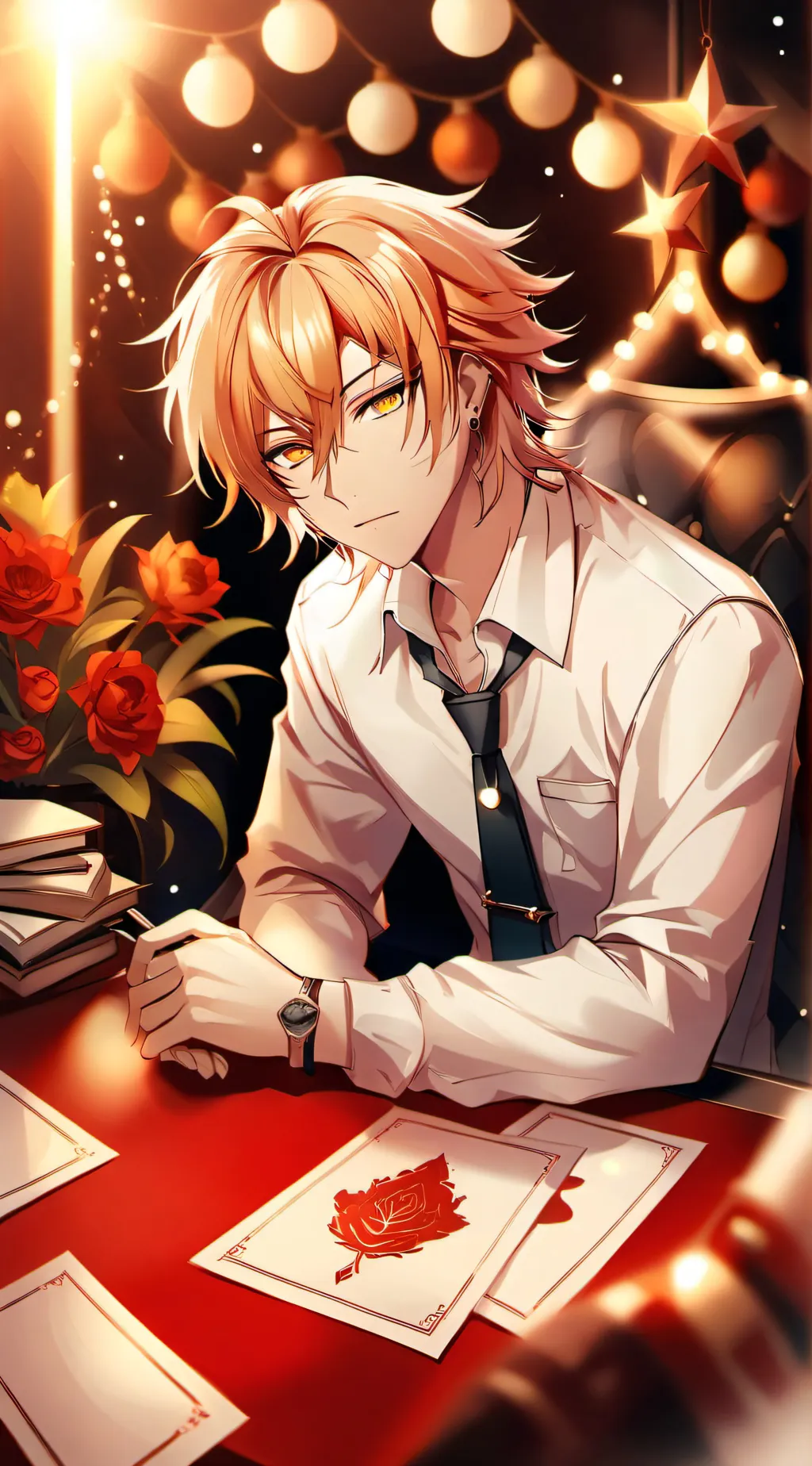 ai character: Nino  background