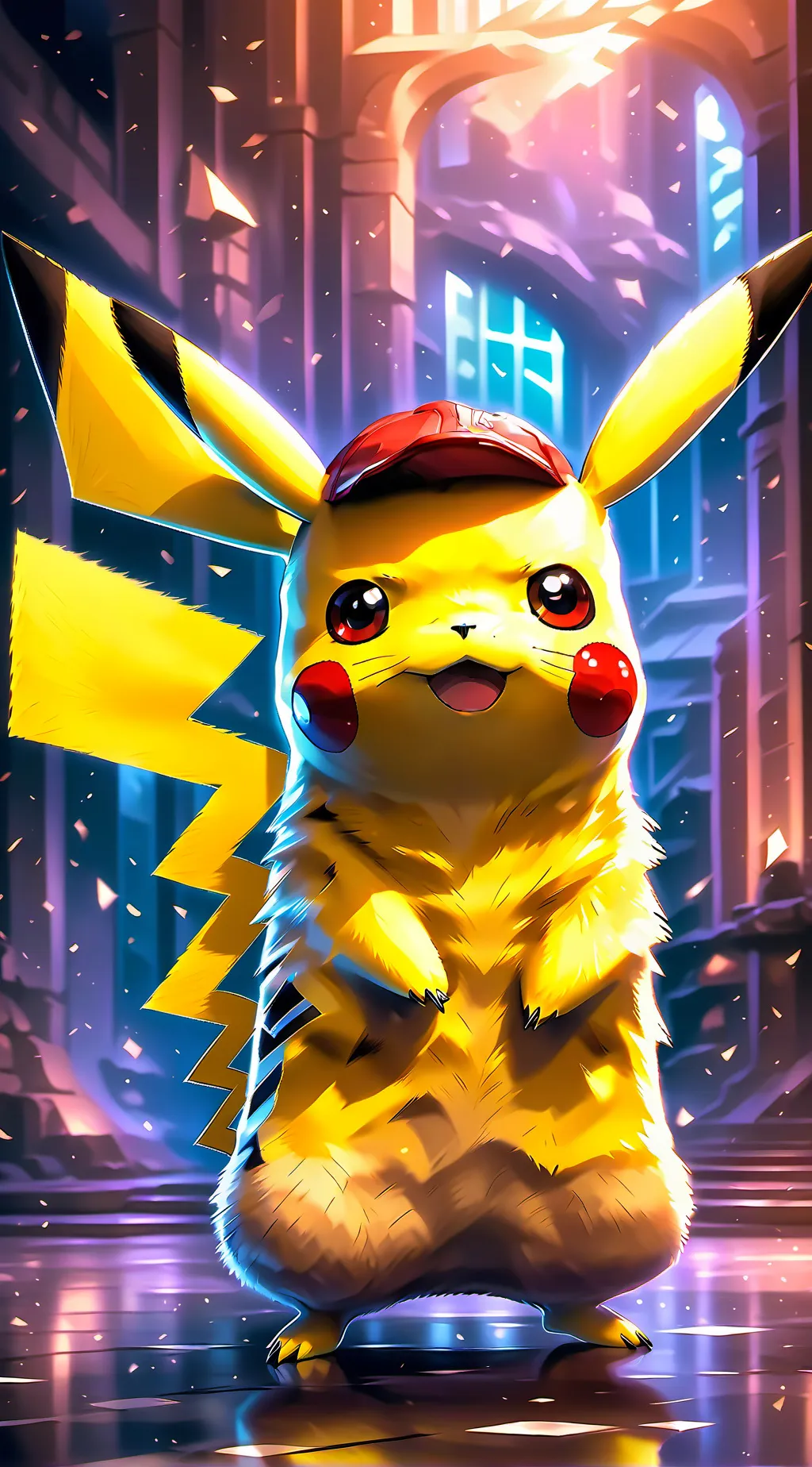 ai character: Pikachu ⚡ background