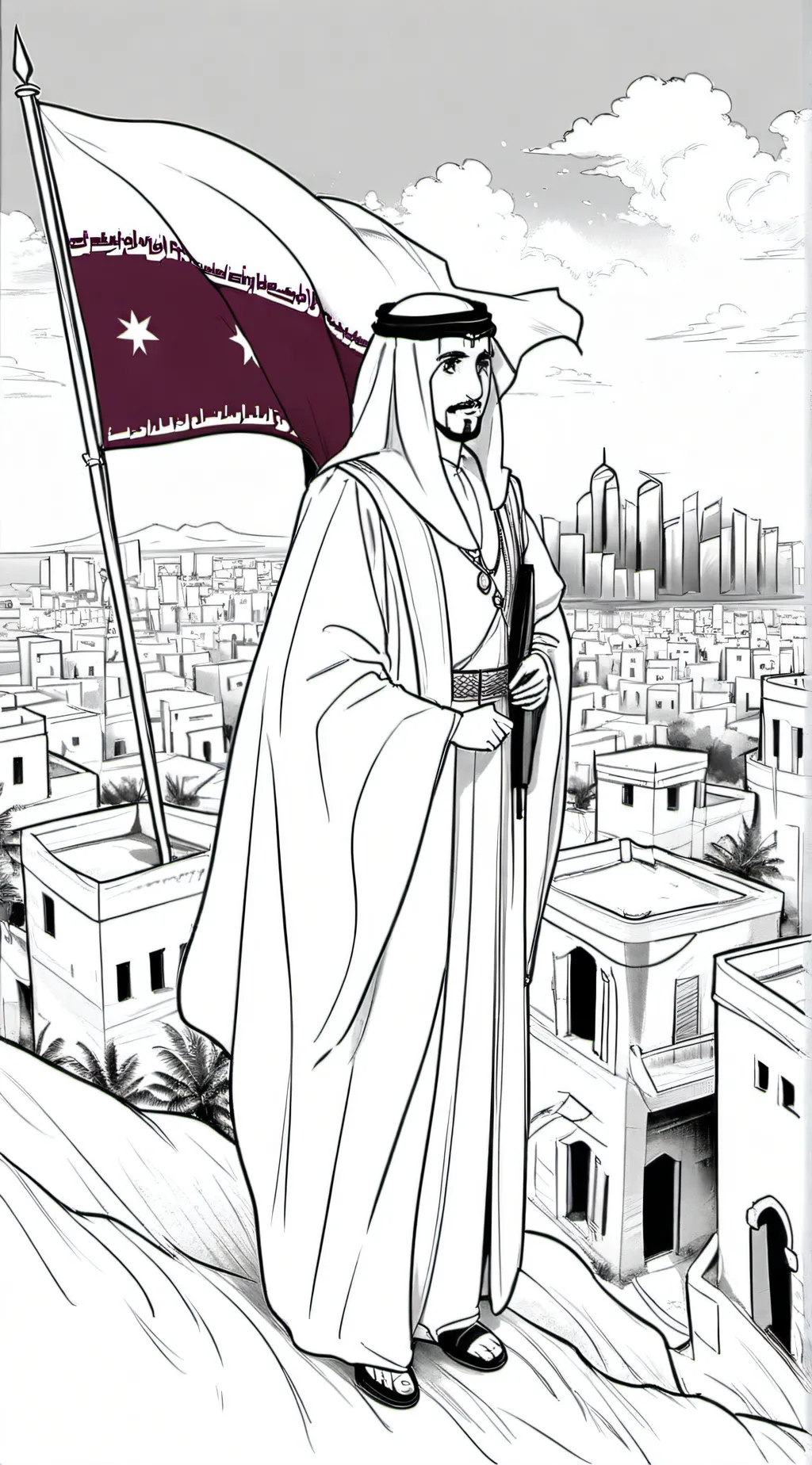 ai character: qatar 🇶🇦 background