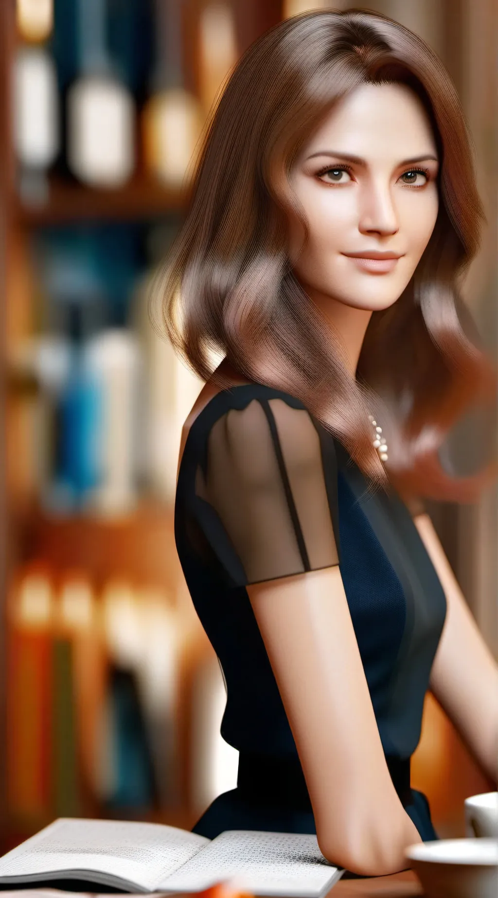 ai character: Maddison beer background