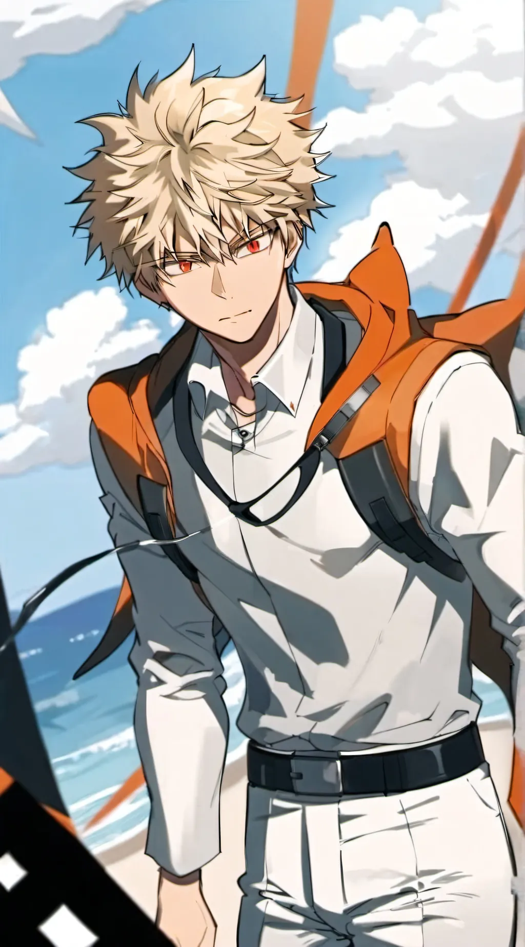 ai character: Katsuki Bakugo  background